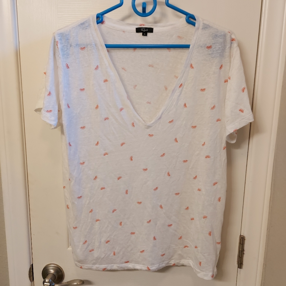 Rails cara orange slices linen tshirt